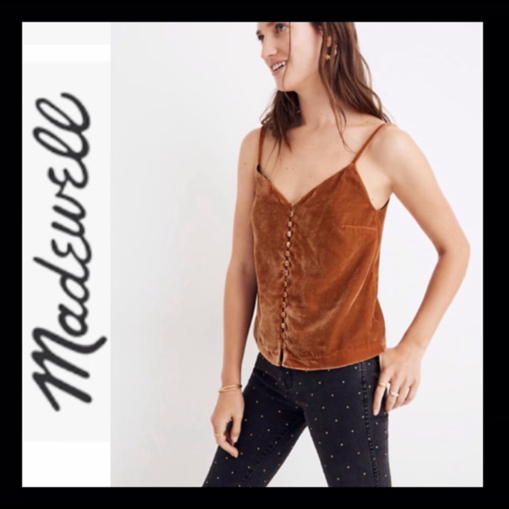 NWT MADEWELL Velvet Cami Top
